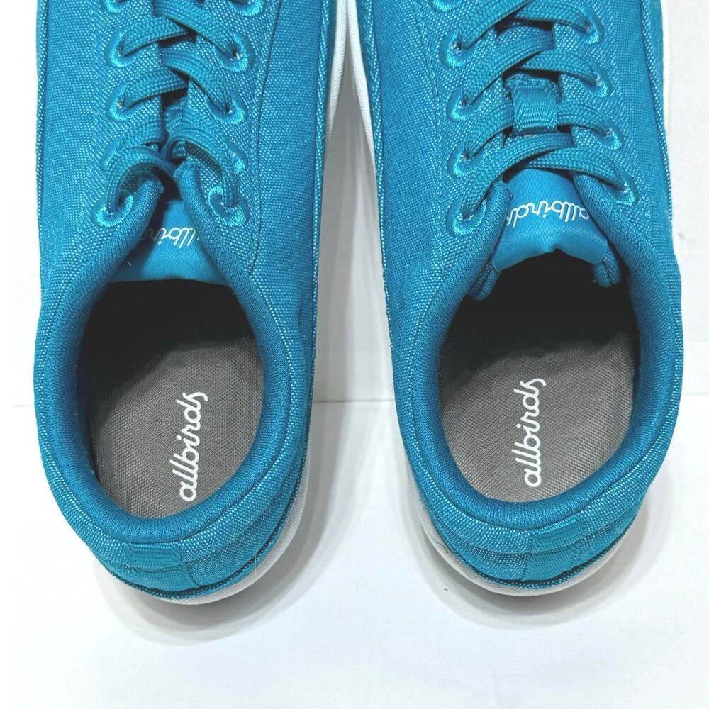 ALLBIRDS Women’s Lace Up Canvas Pacer Athletic Shoe Thrive Teal Size 7 - Picture 8 of 13